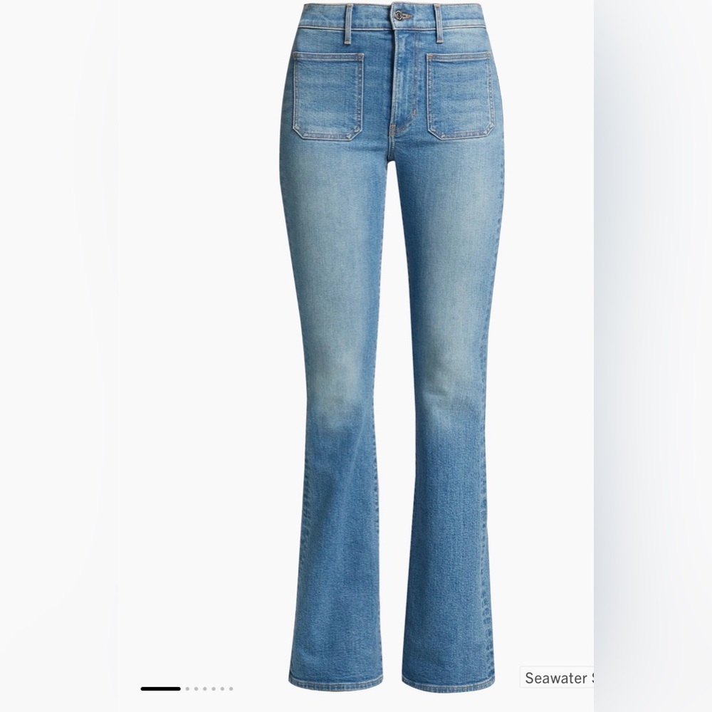 Veronica Beard Beverly High Rise Blue Flare Jeans